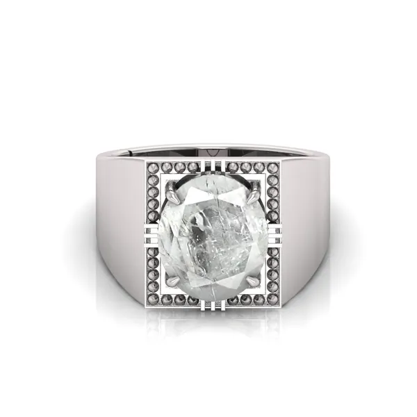 White_Pukhraj_Ashtadhatu_Ring|_White_Sapphire_Adjustable_Ring|Natural_Original_Lab_Certified_Gemstone_AA++_Quality_For_Men_&_Women_|_4.25_to13.25_Ratti